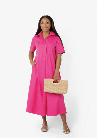 Weekender Caftan Short Sleeve Dress - Island Pink