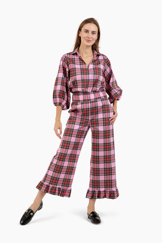 Lady Bird Ruffle Pant - Merry Plaid