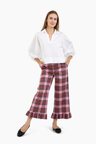 Lady Bird Ruffle Pant - Merry Plaid