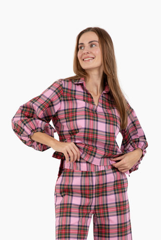 Take Pause Top - Merry Plaid