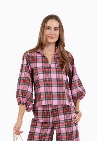 Take Pause Top - Merry Plaid