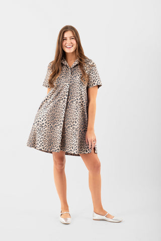 Weekender Short Dress - Khaki Leopard