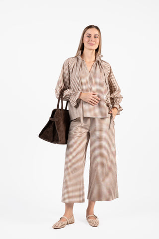 Juliette Top - Gingham Tudor Brown
