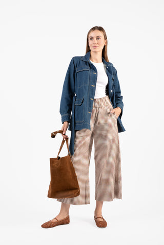 Take Pause Pant - Gingham Tudor Brown