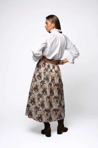 Take Pause Maxi Poplin Skirt - Emma