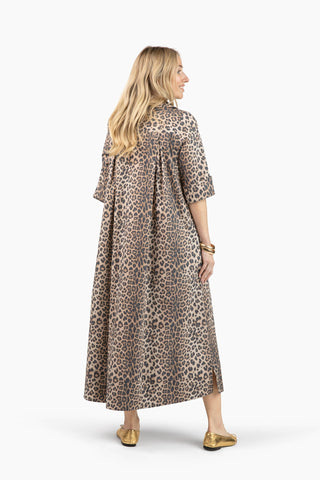 Weekender Caftan Dress - Khaki Leopard