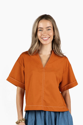 Daydreamer Top - Texas Orange