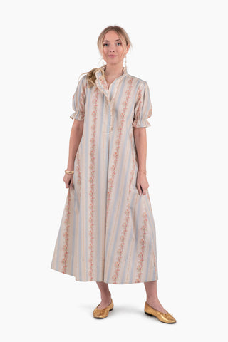 Weekender Mini Ruffle Caftan - Georgette Stripe