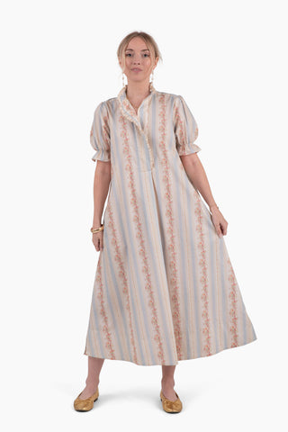 Weekender Mini Ruffle Caftan - Georgette Stripe