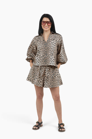 Getaway Short - Khaki Leopard