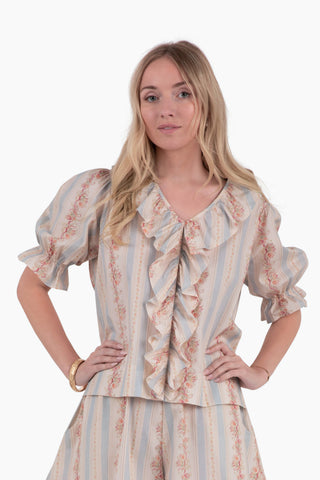 Pretty in Peace Top - Georgette Stripe