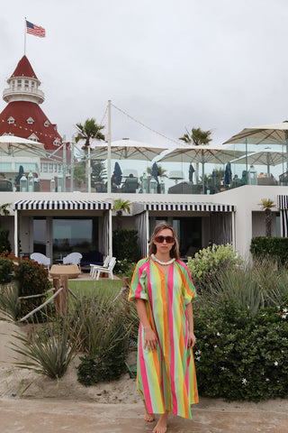 Downtime Caftan - Cabana Stripe