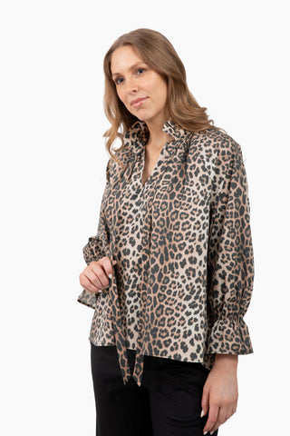 Juliette Top - Khaki Leopard