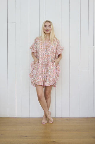 Pajama Party Short Gown - Mae Flower