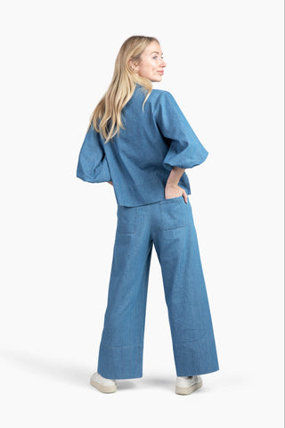 Take Pause Pant Set - Chambray