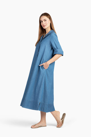 Weekender Belted Caftan - Chambray