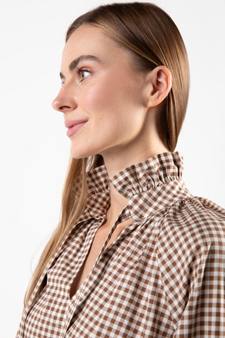Juliette Top - Gingham Tudor Brown