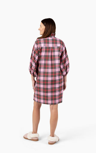 Carriage House Lounge Dress - Merry Plaid