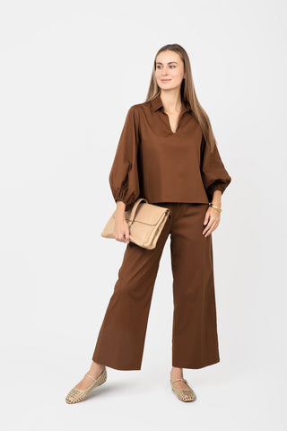 Full-Length Take Pause Pant Set -Tudor Brown