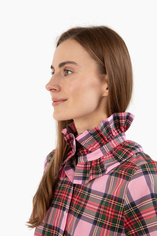 Weekender Ruffle Caftan - Merry Plaid