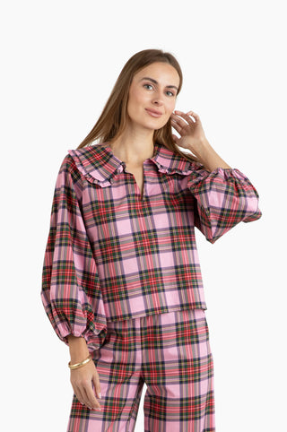 Lady Dwell Top - Merry Plaid