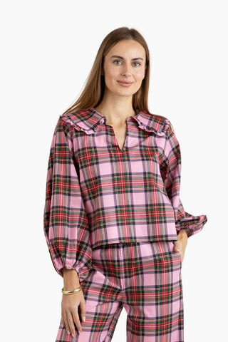 Lady Dwell Top - Merry Plaid