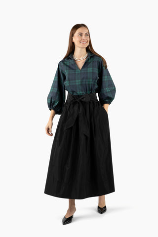 Take Pause Top - Black Watch Plaid