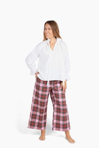 Juliette Pant Set - Merry Plaid/Snow