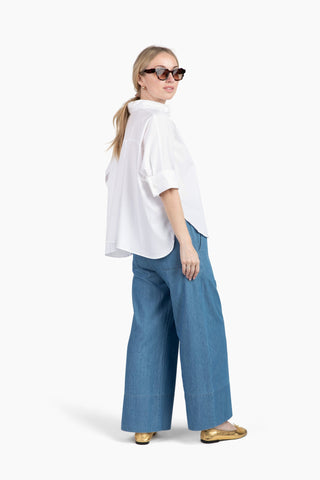 Take Pause Pant Set - Chambray