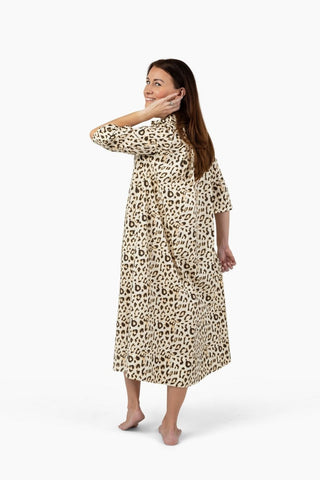 Weekender Caftan Lounge Dress - Leopard