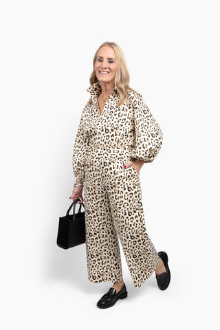 Take Pause Pant Set - Leopard