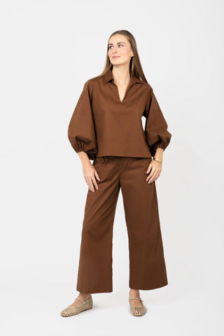 Take Pause Top - Tudor Brown