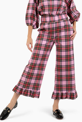 Lady Bird Ruffle Pant - Merry Plaid