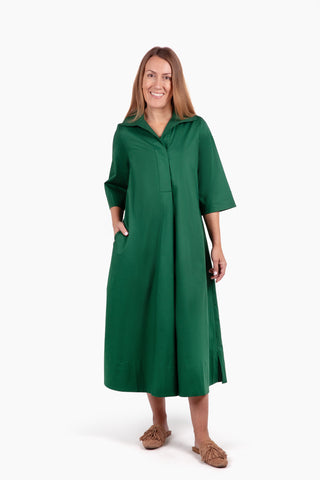 Weekender Caftan Lounge Dress - Hunter Green