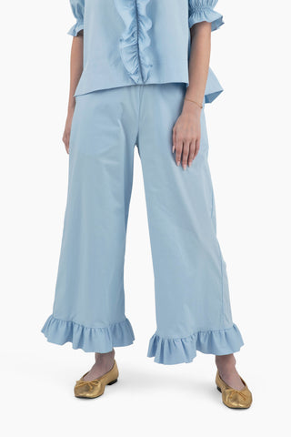 Lady Bird Ruffle Pant - Vintage Blue