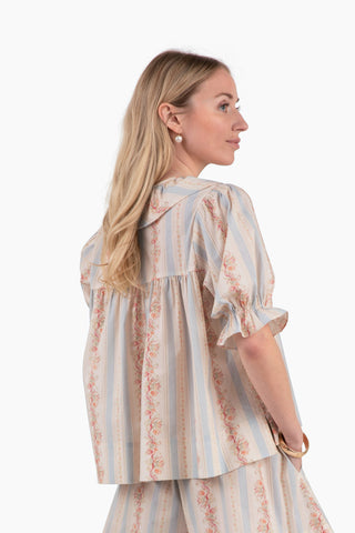 Pretty in Peace Top - Georgette Stripe
