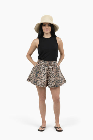 Getaway Short - Khaki Leopard