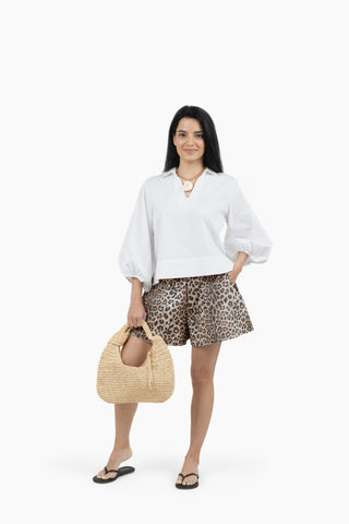 Getaway Short - Khaki Leopard