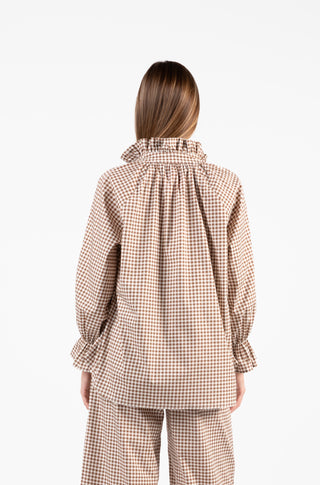 Juliette Top - Gingham Tudor Brown