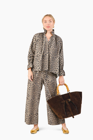 Juliette Matching Set Full Length - Khaki Leopard