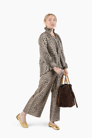 Juliette Matching Set Full Length - Khaki Leopard
