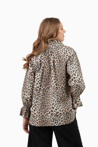 Juliette Top - Khaki Leopard
