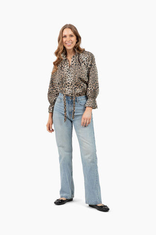 Juliette Top - Khaki Leopard