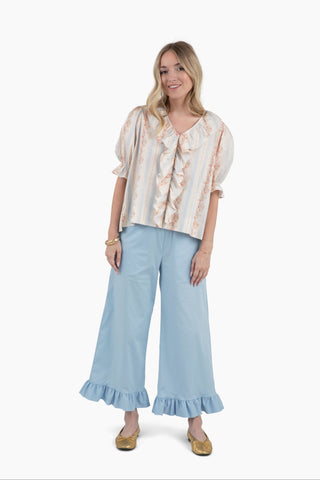 Lady Bird Ruffle Pant - Vintage Blue