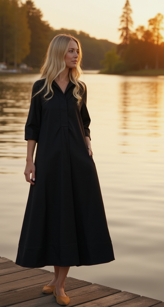 Weekender Caftan Lounge Dress - Midnight