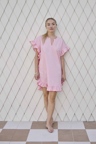 Pajama Party Short Gown - Pink Petal