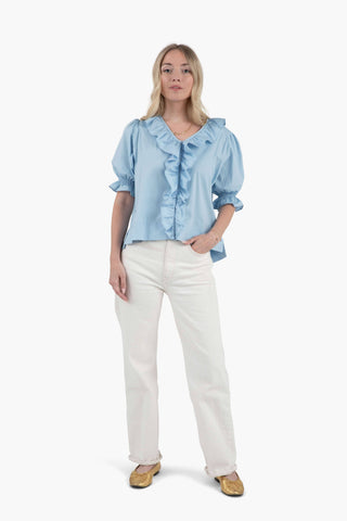 Pretty in Peace Top - Vintage Blue