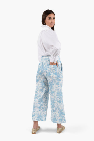Take Pause Pant - Bluebird Toile