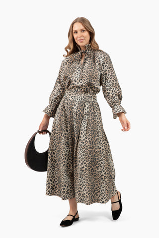 Juliette Top - Khaki Leopard