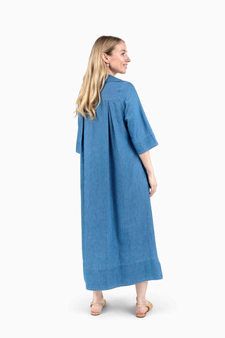 Weekender Belted Caftan - Chambray